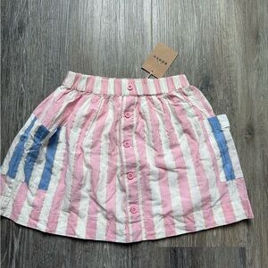 NWT Mini Boden Pull on Twirly Skirt in Pink Stripe